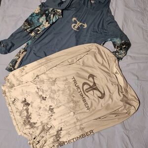 TrueTimber Men's Long Sleeve Shirts - Blue and Cream